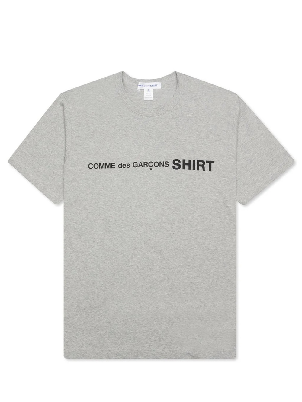 COMME DES GARCONS SHIRT FRONT LOGO S/S TEE - GREY